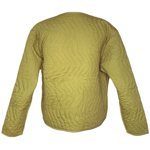 Back Beat Co. Pistachio Green Organic Cotton Twill Wave Liner Quilted Jacket - Picture 8 of 13